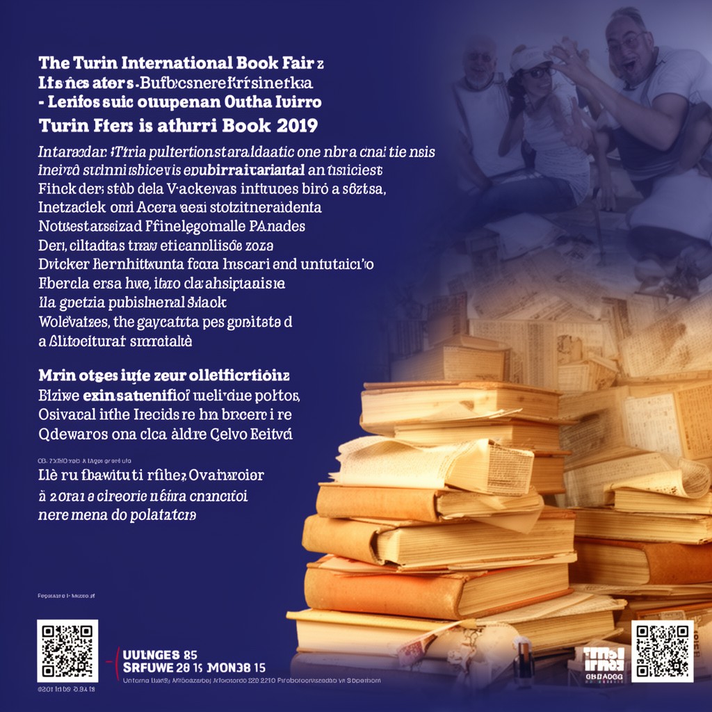 AI-generated illustration of Turin International Book Fair