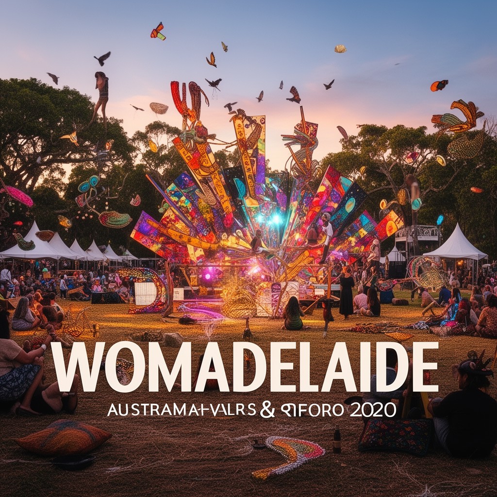 AI-generated illustration of WOMADelaide