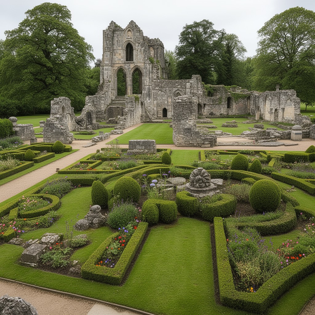 AI-generated illustration of Norton Priory Museum and Gardens