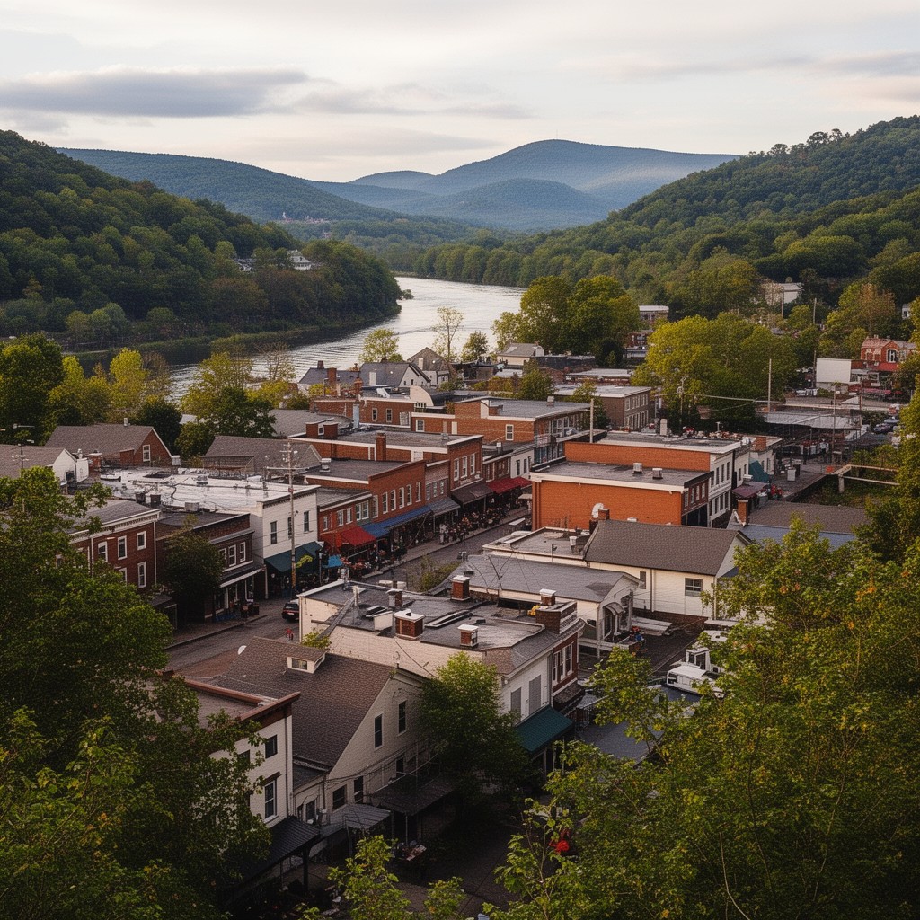 AI-generated illustration of Brattleboro, Vermont