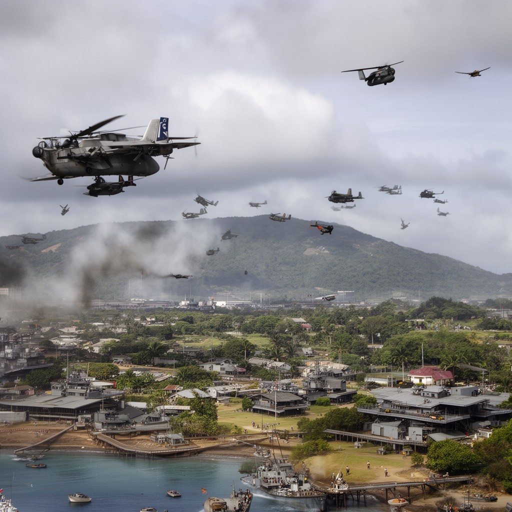 AI-generated illustration of Battle of the Santa Cruz Islands