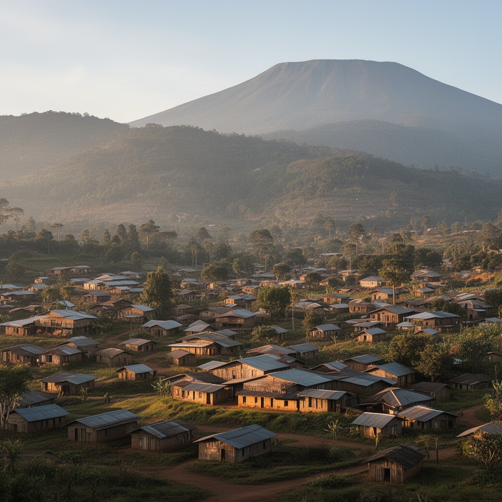 AI-generated illustration of Butaro, Rwanda