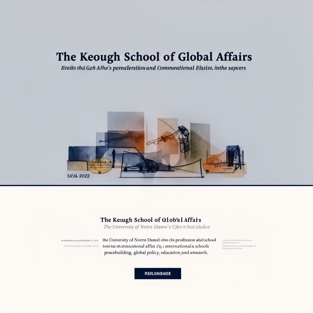 AI-generated illustration of Keough School of Global Affairs