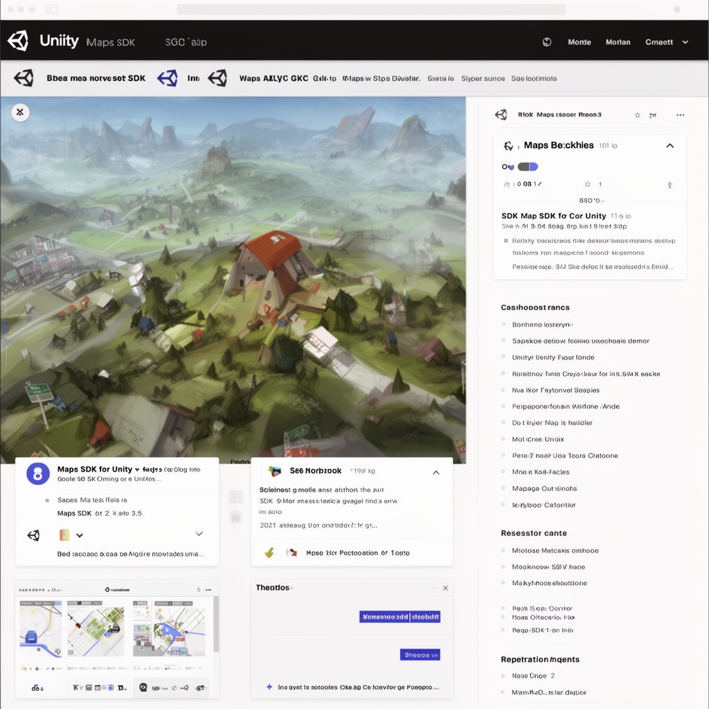 AI-generated illustration of Maps SDK for Unity