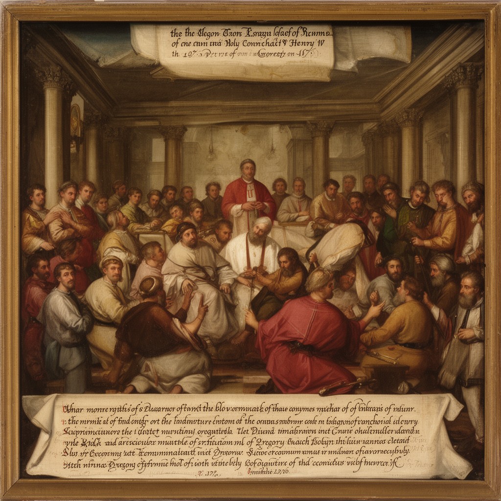 AI-generated illustration of Council of Rome (1076)