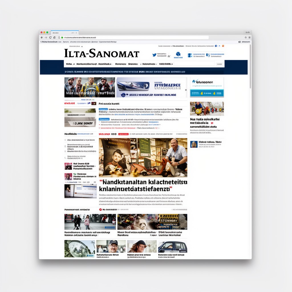 AI-generated illustration of Ilta-Sanomat