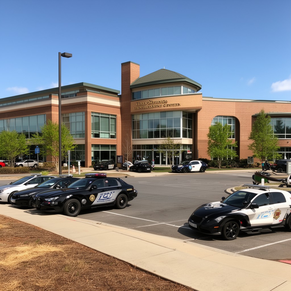 AI-generated illustration of Holly Springs Law Enforcement Center