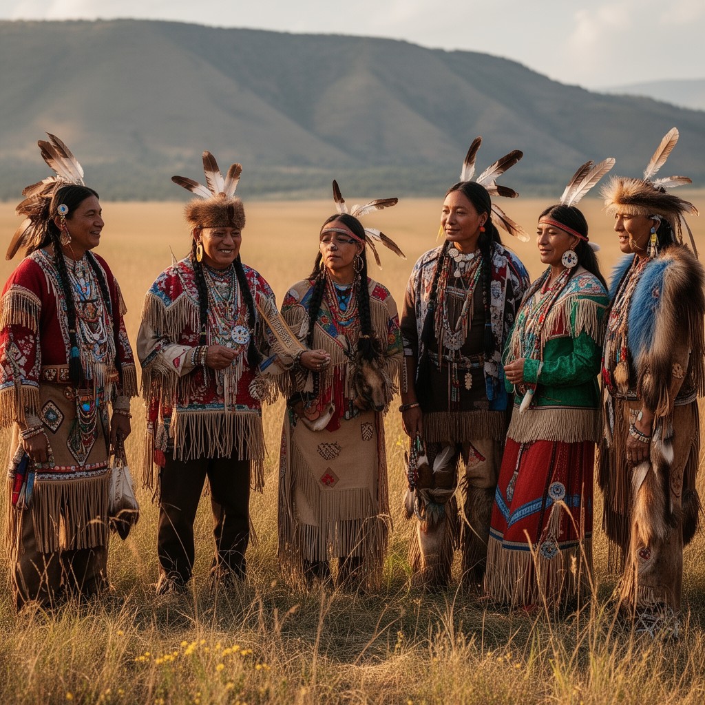 AI-generated illustration of Native Americans