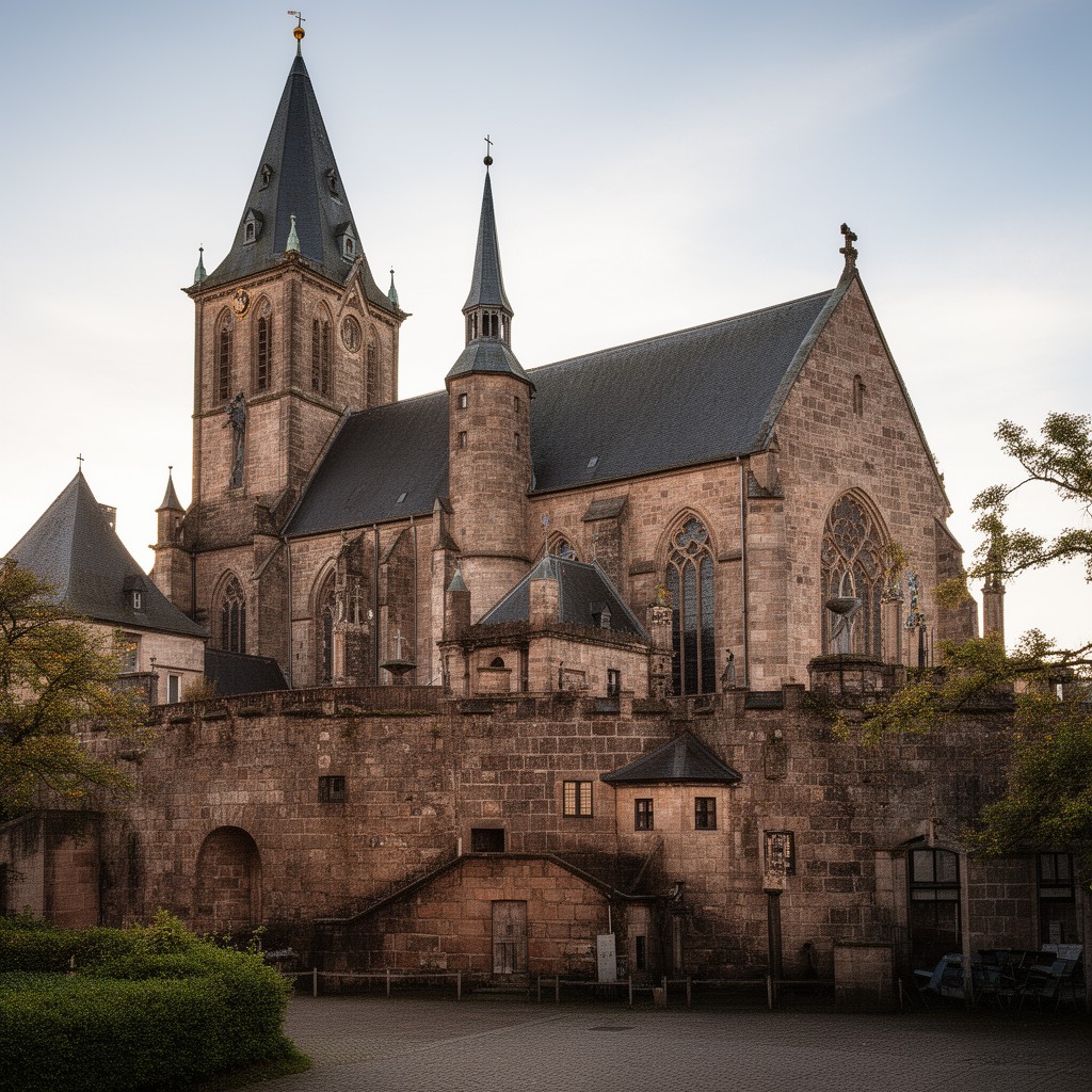 AI-generated illustration of Castle Church of Weilburg