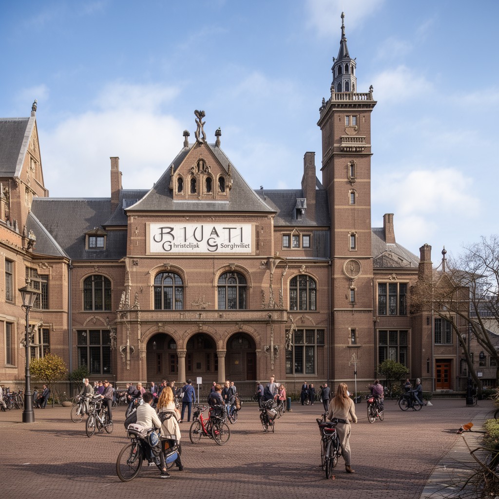 AI-generated illustration of Christelijk Gymnasium Sorghvliet
