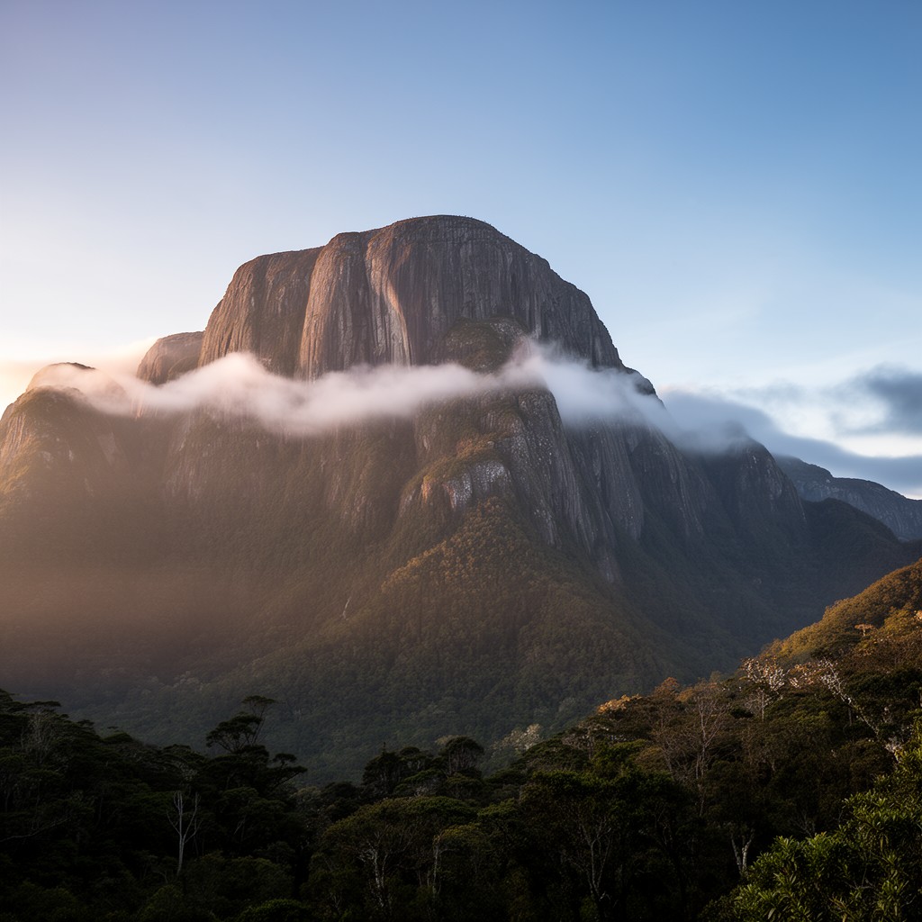 AI-generated illustration of Mount Kinabalu
