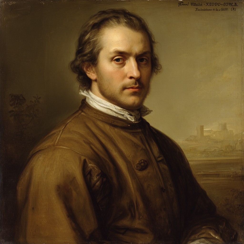 AI-generated illustration of Portrait of a Man (Self-portrait) c. 1653