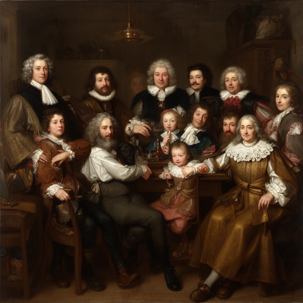 AI-generated illustration of Portrait of the Trip Family
