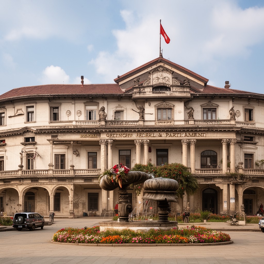 AI-generated illustration of Federal Parliament of Nepal