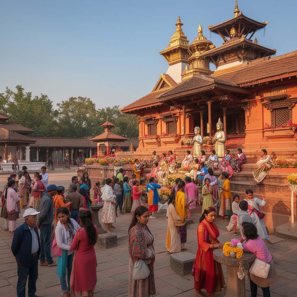 AI-generated illustration of Lumbini