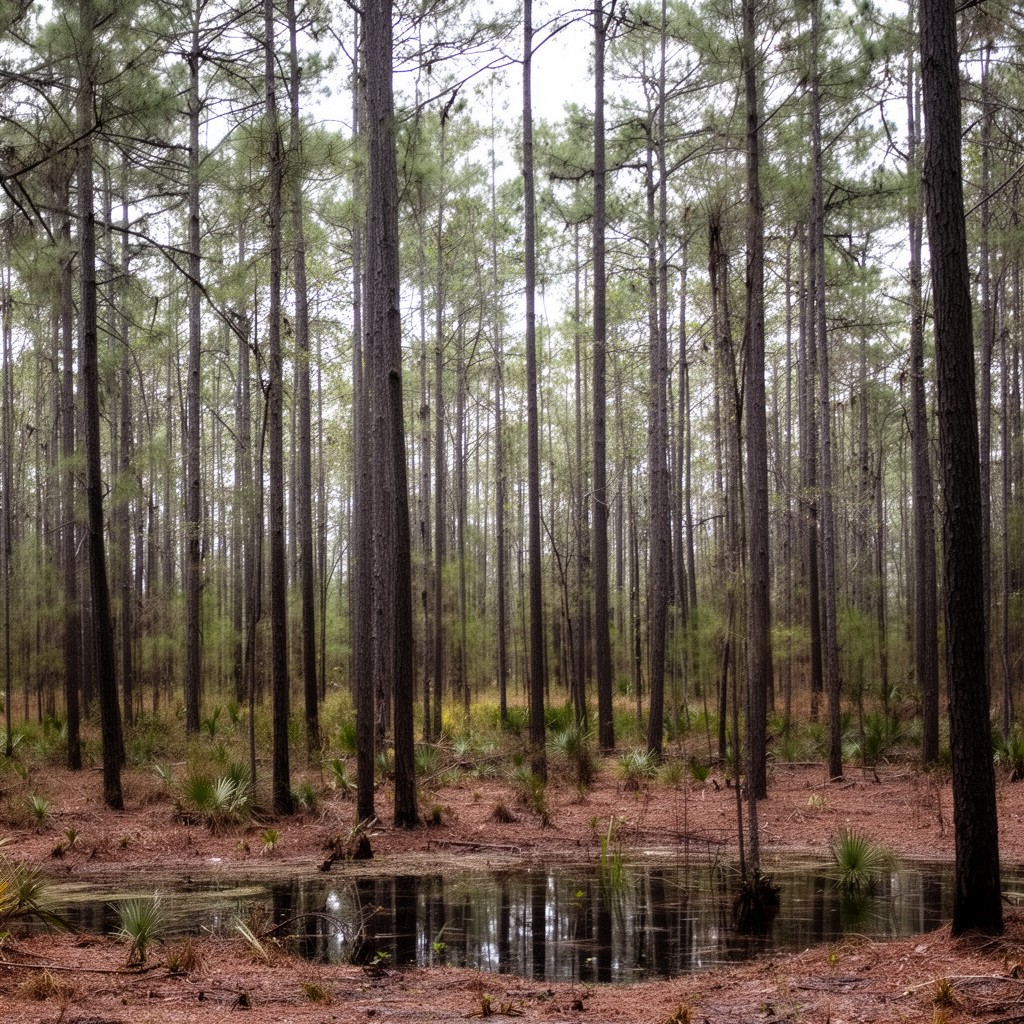 AI-generated illustration of Osceola National Forest (part)