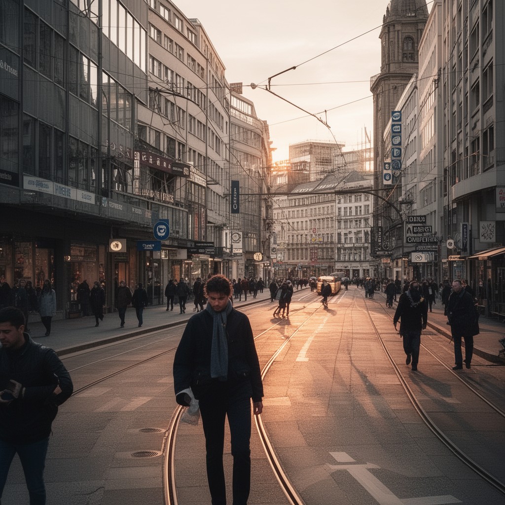 AI-generated illustration of Friedrichstraße
