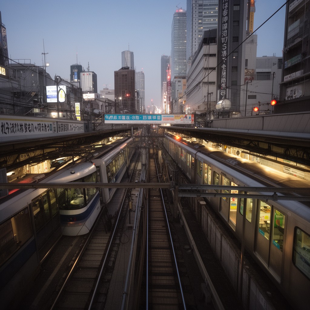 AI-generated illustration of Yotsubashi Line