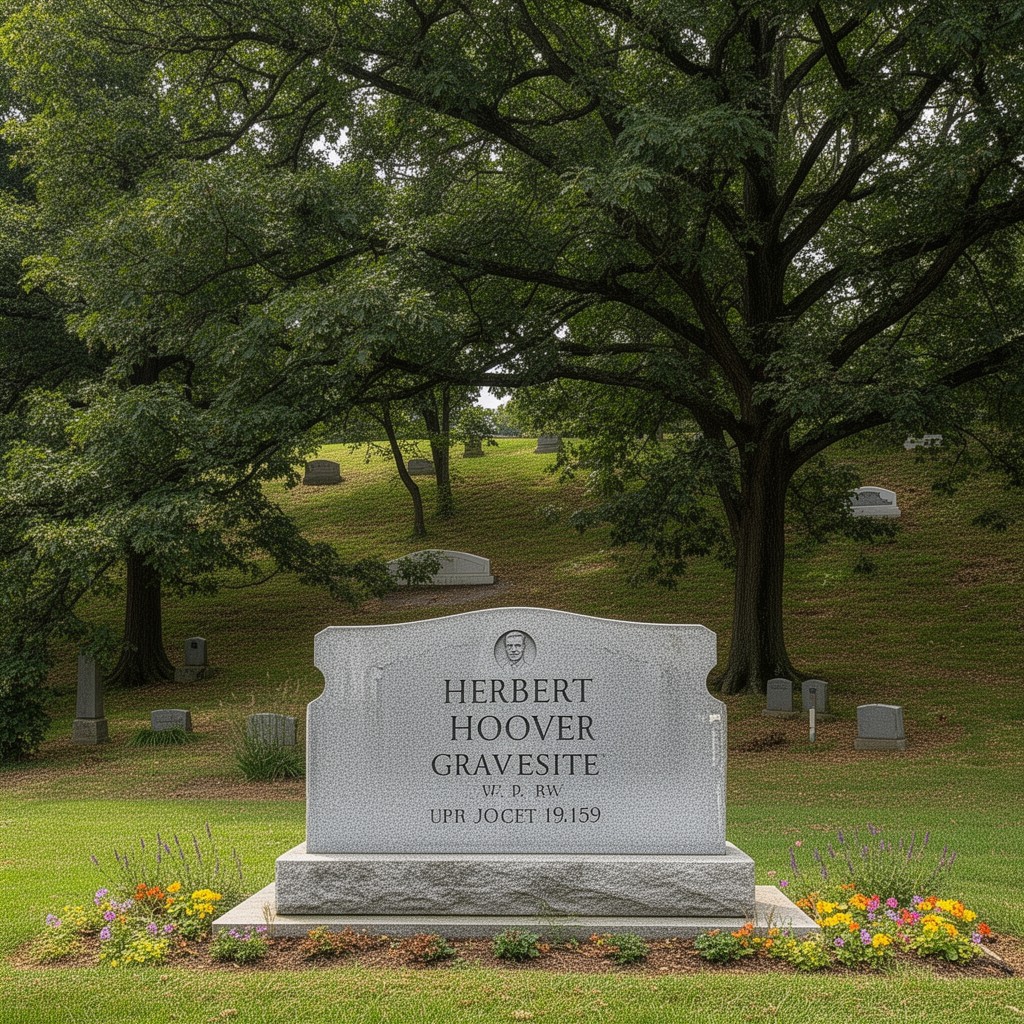 AI-generated illustration of Herbert Hoover Gravesite
