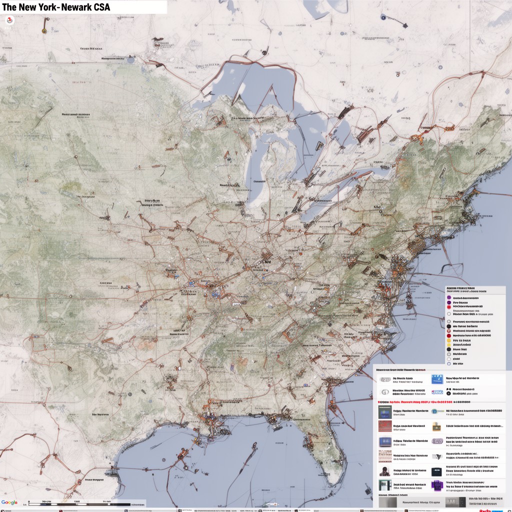 AI-generated illustration of New York–Newark CSA