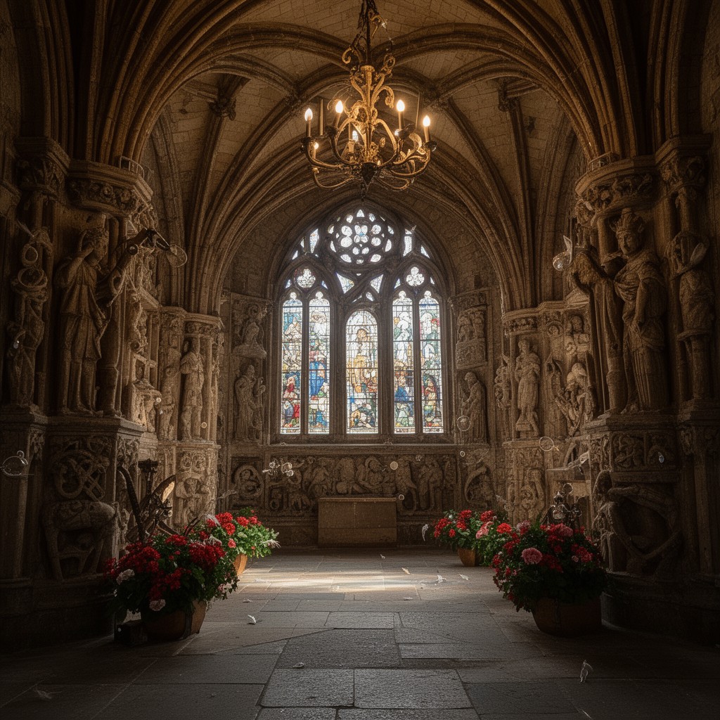 AI-generated illustration of Rosslyn Chapel