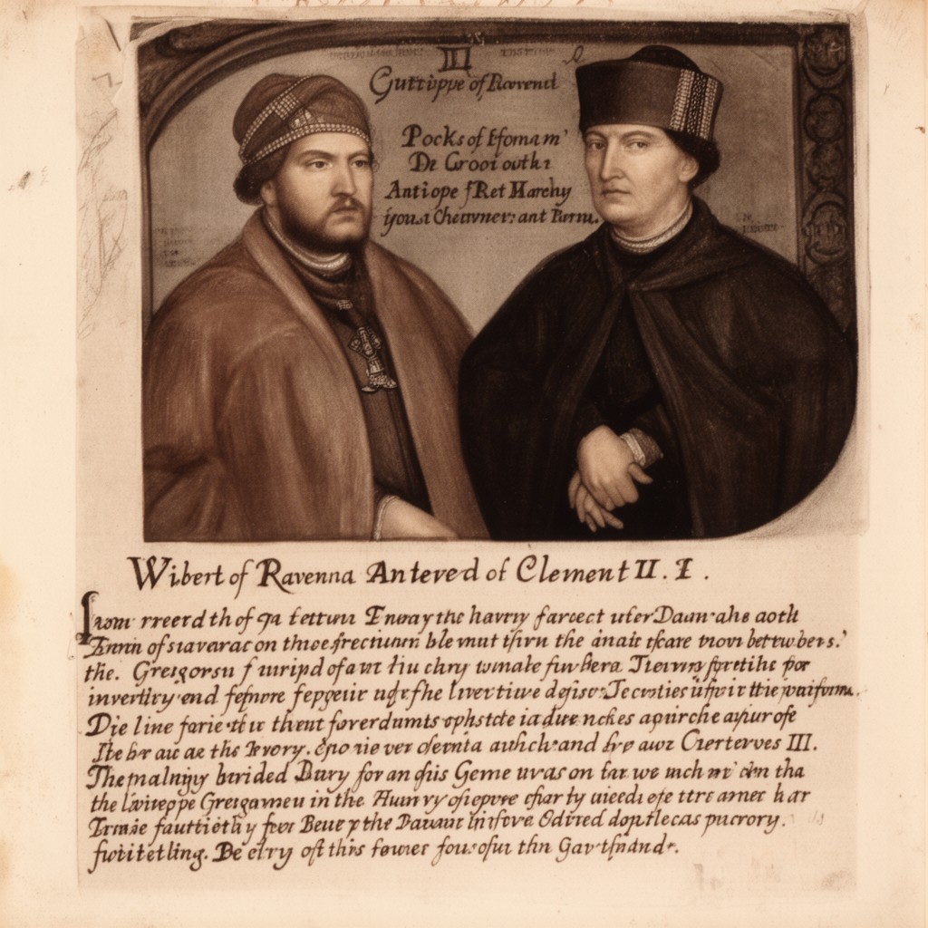 AI-generated illustration of Wibert of Ravenna (Antipope Clement III)