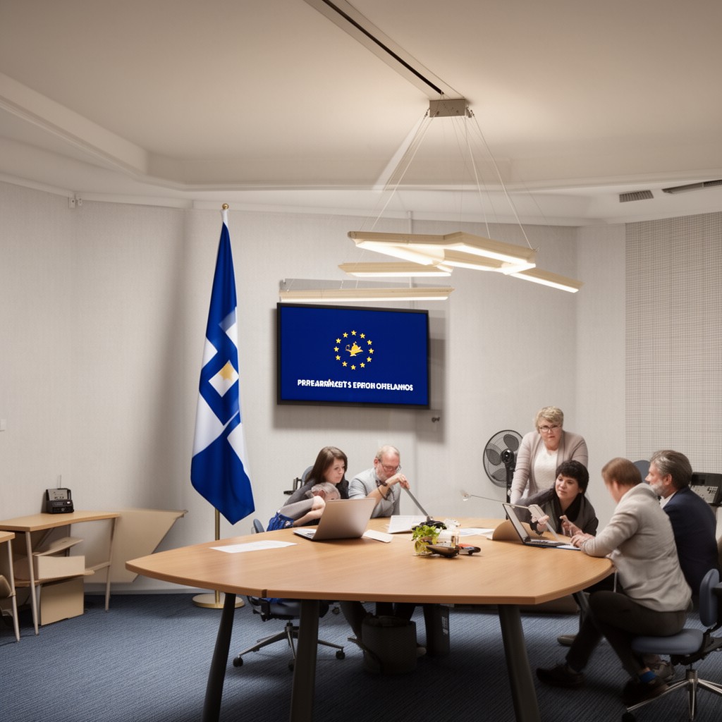 AI-generated illustration of Prime Minister's Office of Finland