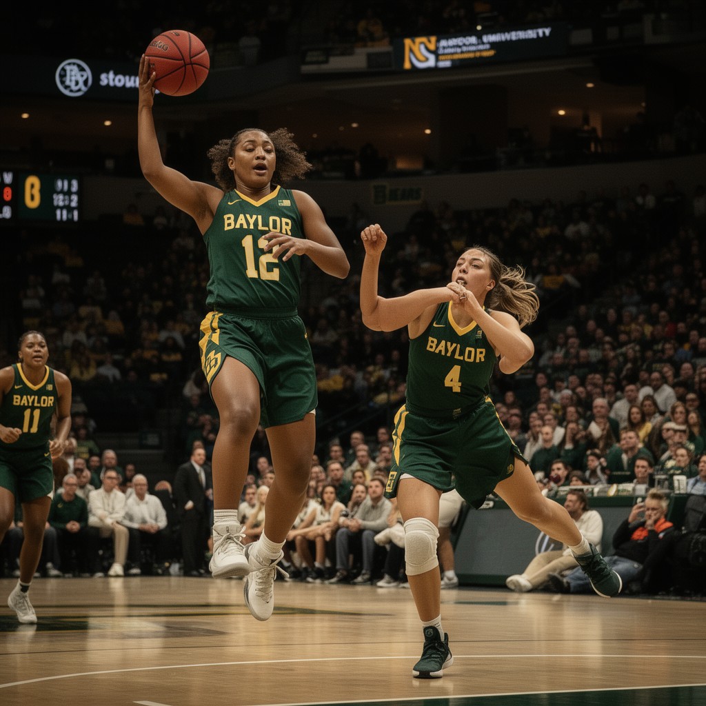 AI-generated illustration of Baylor Lady Bears basketball
