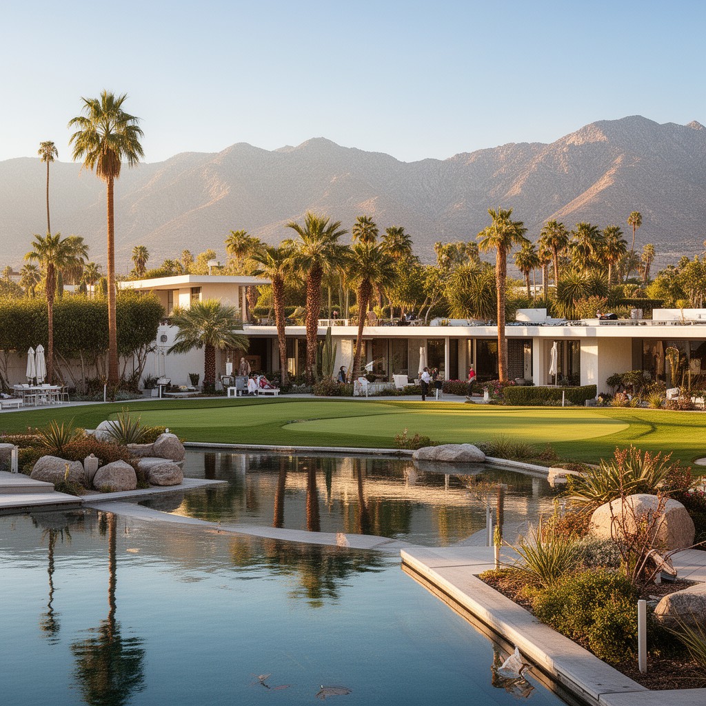 AI-generated illustration of Palm Springs, California, United States