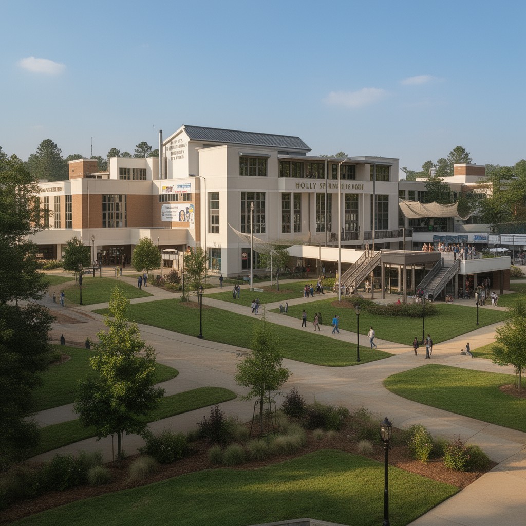 AI-generated illustration of Holly Springs High School