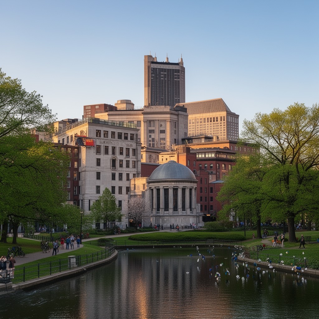 AI-generated illustration of Boston Landmark (some components)