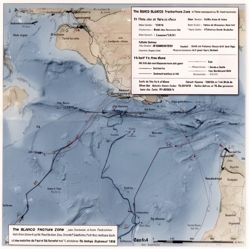 AI-generated illustration of Blanco Fracture Zone