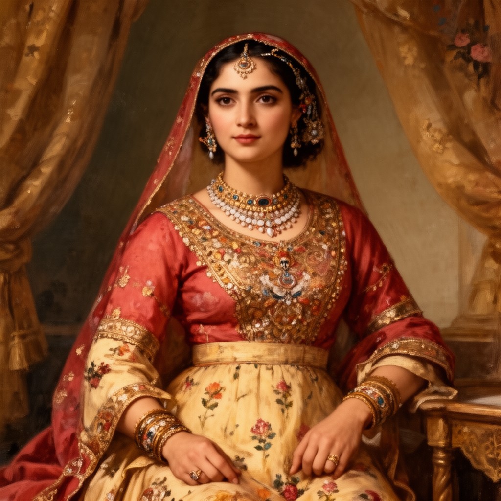 AI-generated illustration of Nur Jahan