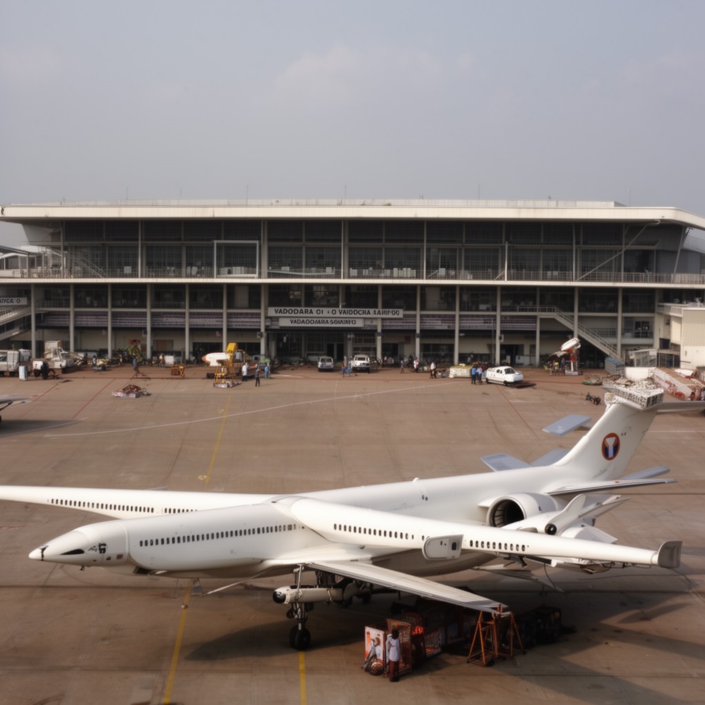AI-generated illustration of Vadodara Airport