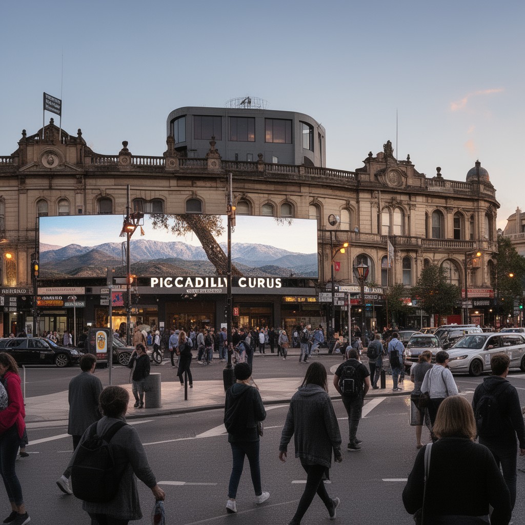AI-generated illustration of Piccadilly Circus