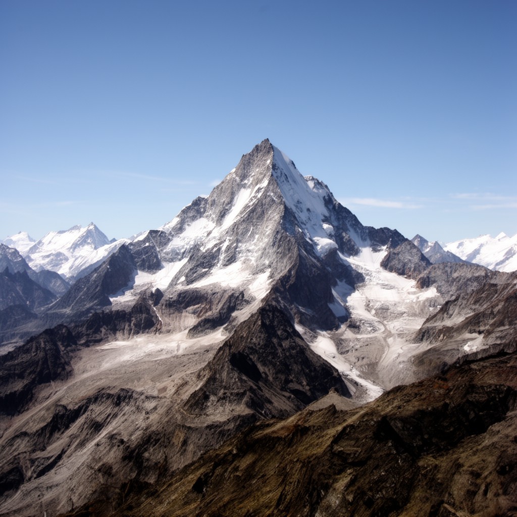AI-generated illustration of Dufourspitze