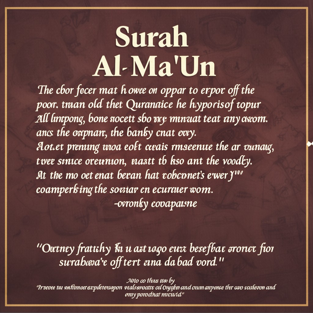 AI-generated illustration of Surah Al-Ma'un