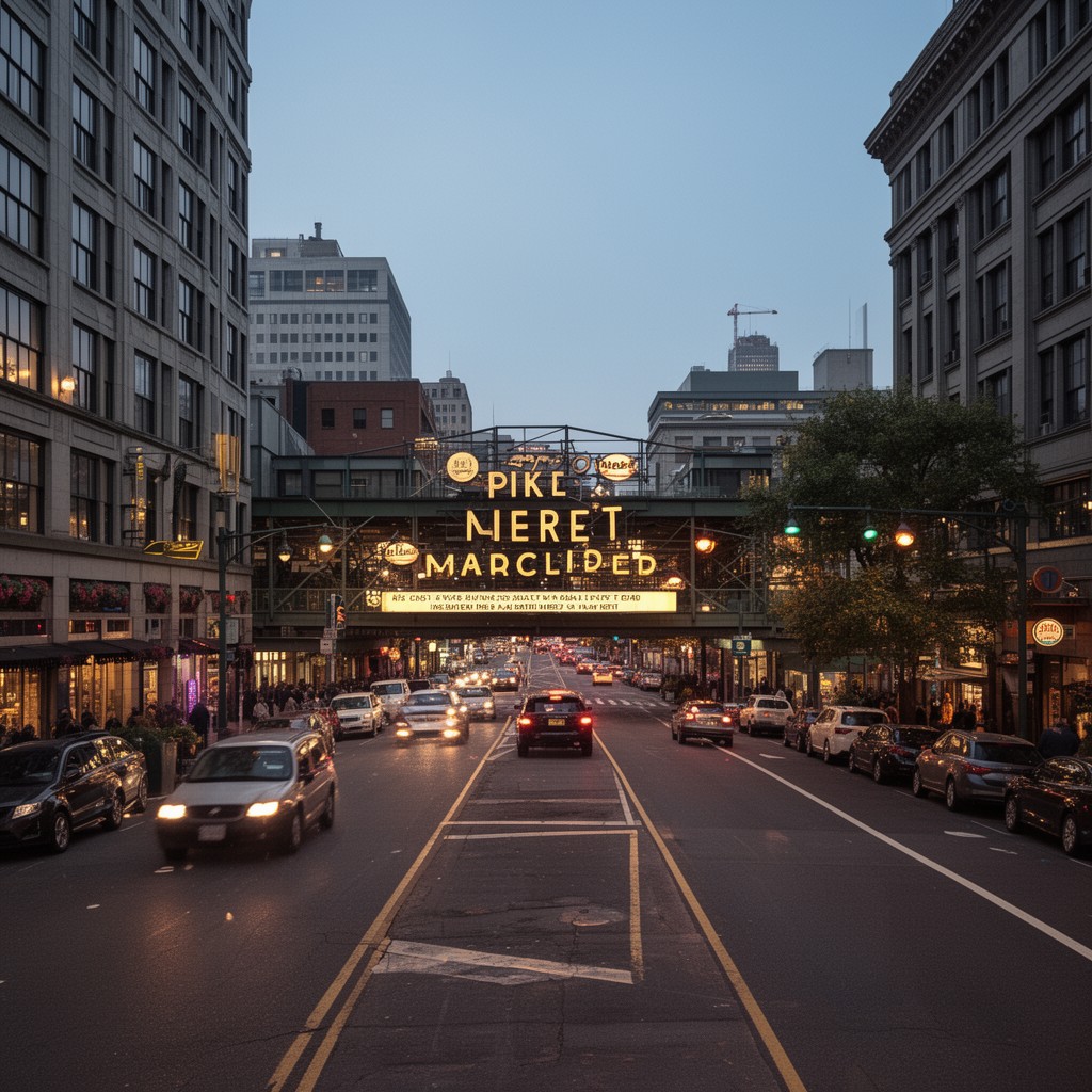AI-generated illustration of Pike Street