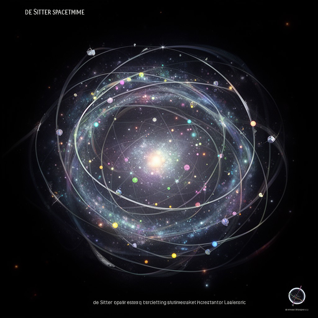 AI-generated illustration of de Sitter spacetime