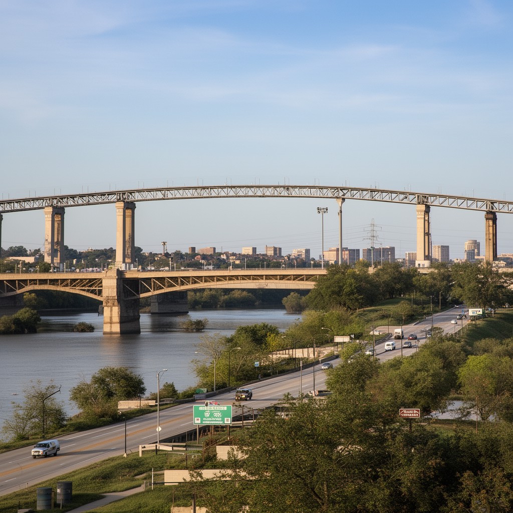 AI-generated illustration of Grenville Dodge Memorial Bridge