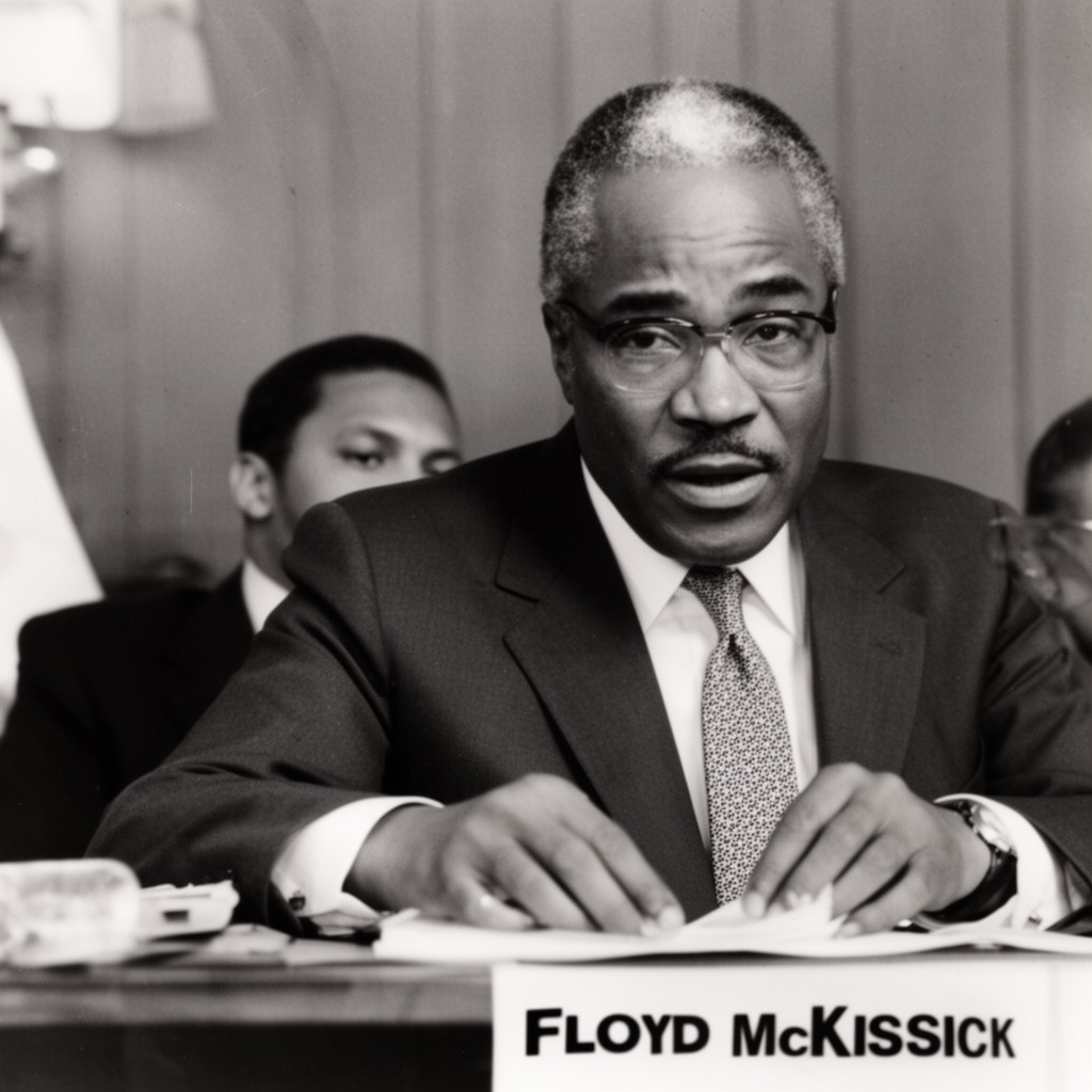 AI-generated illustration of Floyd McKissick
