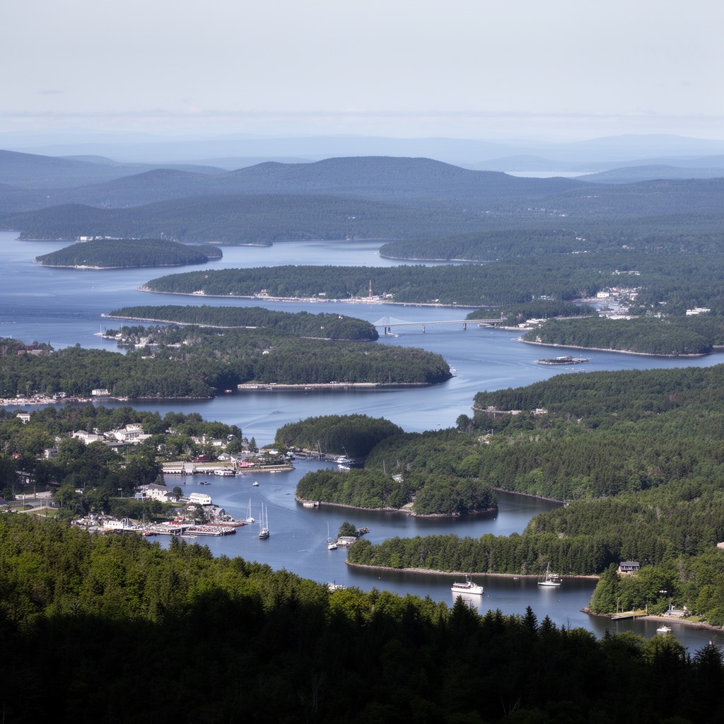 AI-generated illustration of Hancock County, Maine