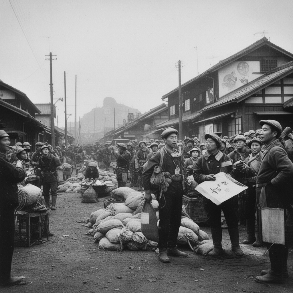 AI-generated illustration of Japanese occupation of North China