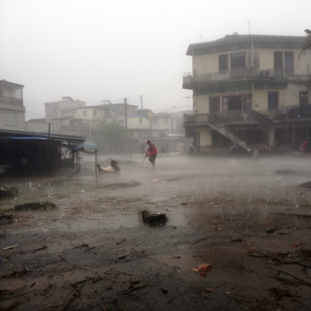 AI-generated illustration of Northeast monsoon