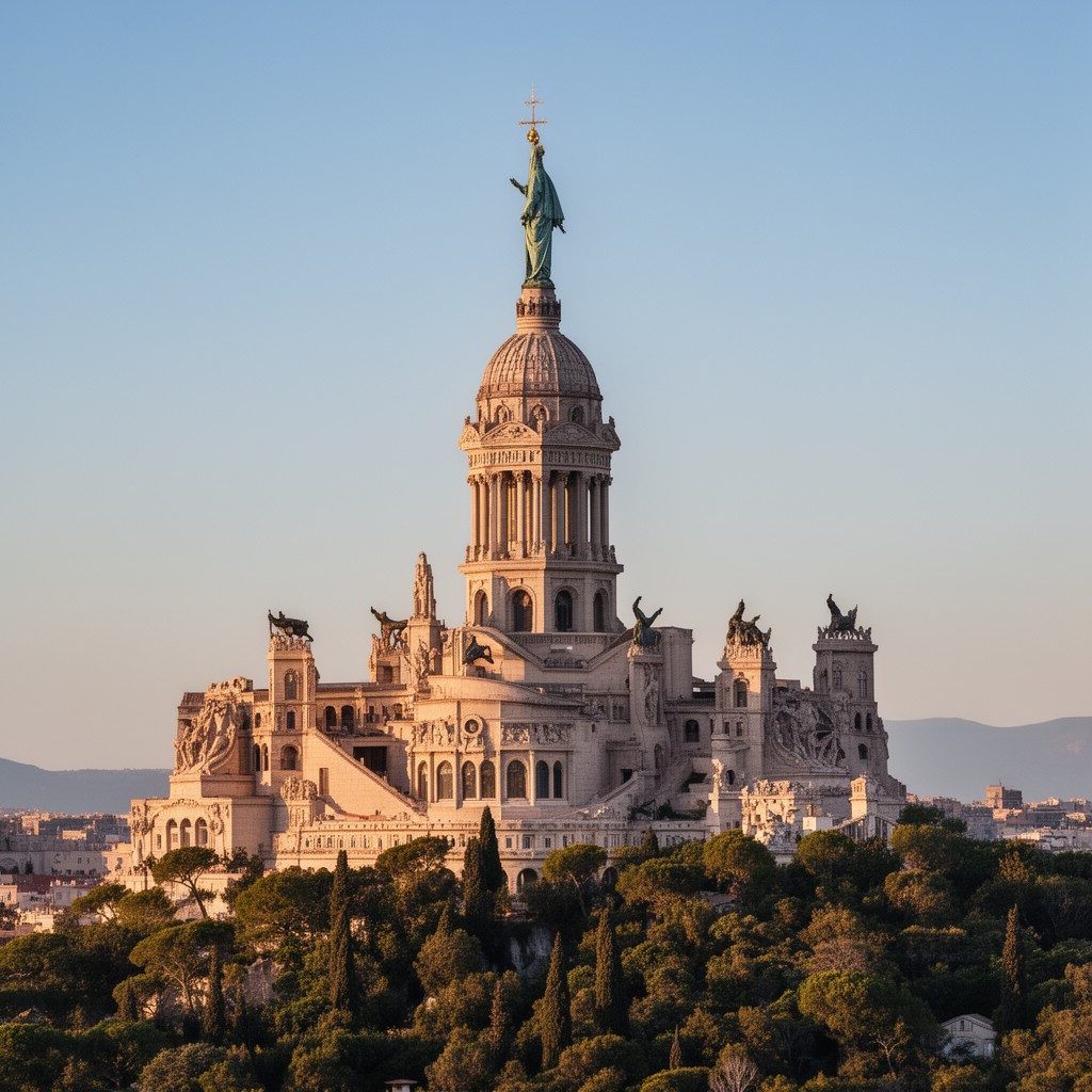 AI-generated illustration of Basilique Notre-Dame de la Garde