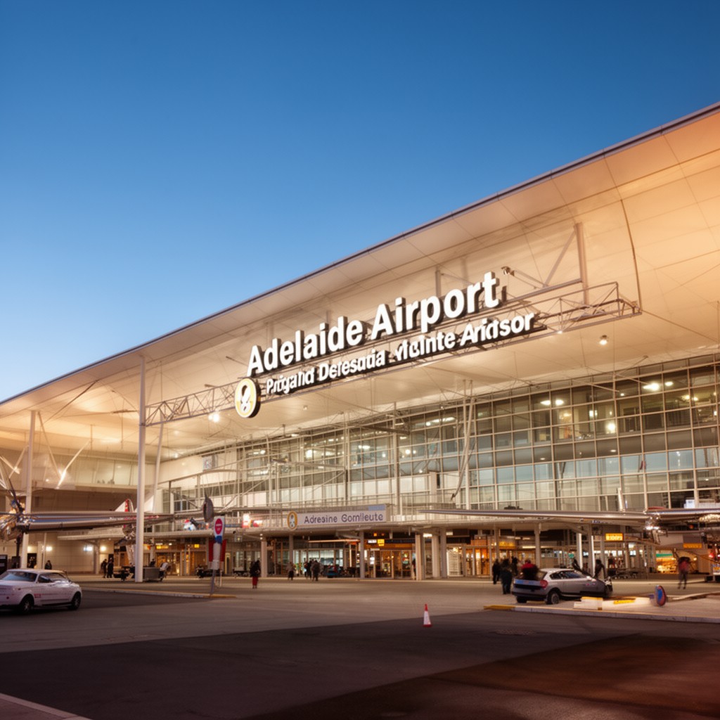 AI-generated illustration of Adelaide Airport