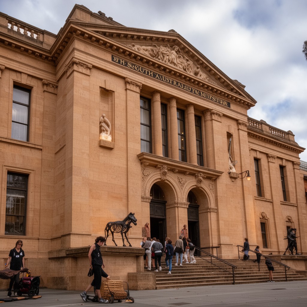 AI-generated illustration of South Australian Museum