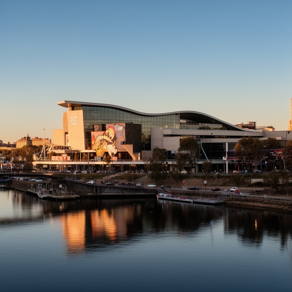 AI-generated illustration of Adelaide Festival Centre