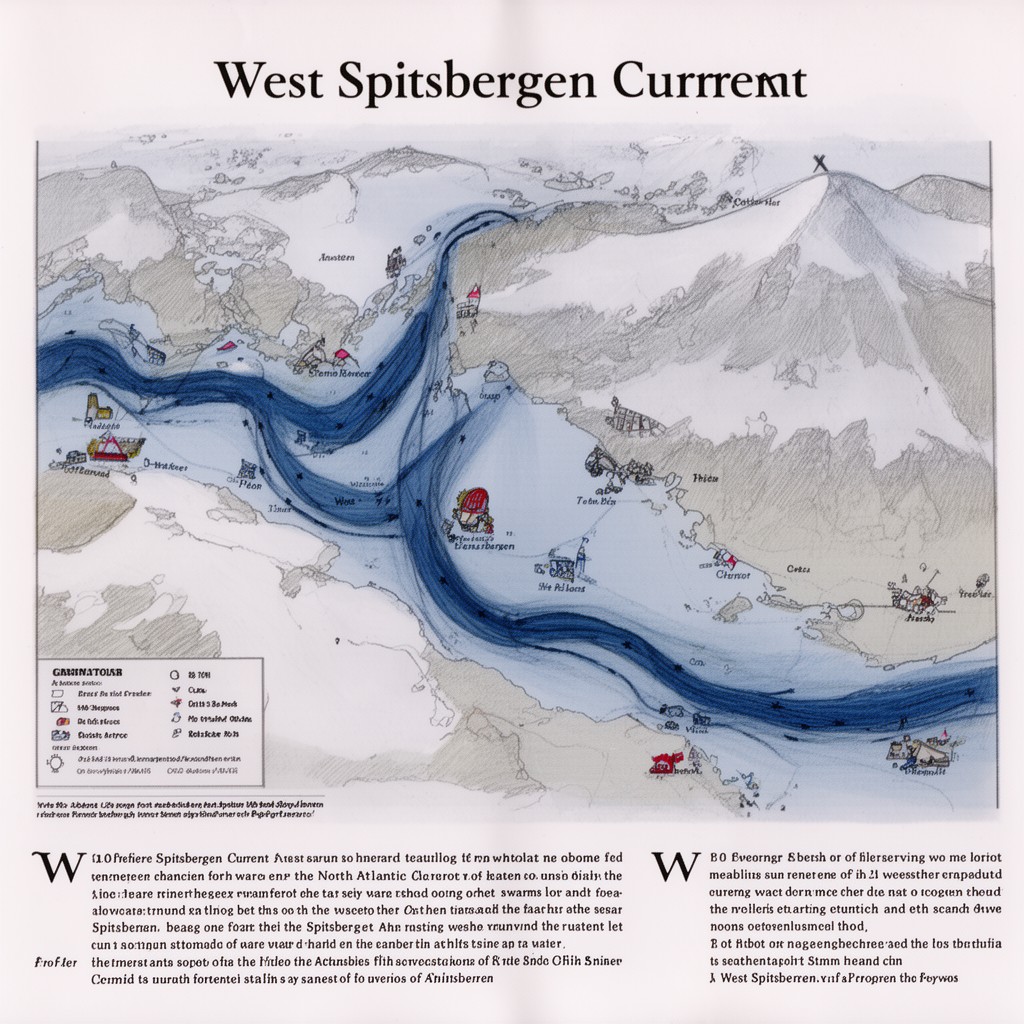 AI-generated illustration of West Spitsbergen Current