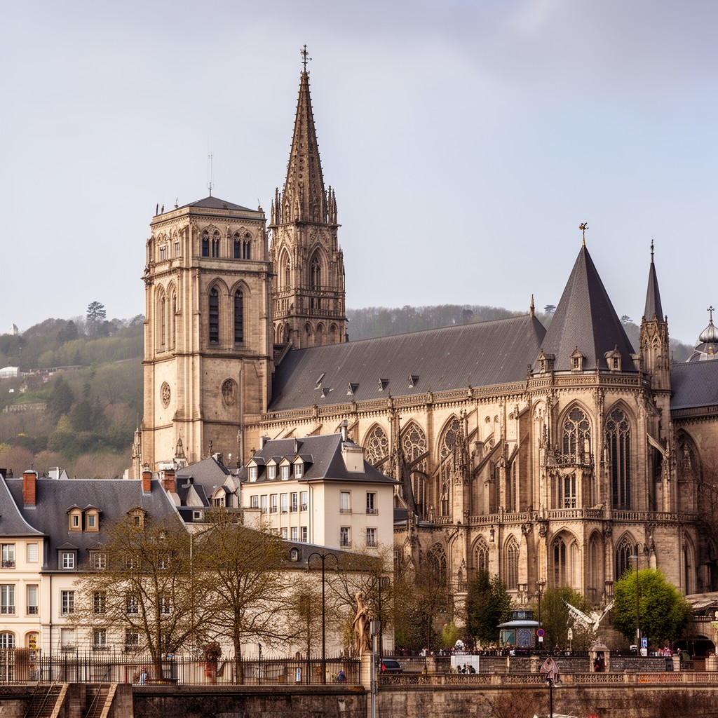 AI-generated illustration of Notre-Dame Cathedral, Luxembourg City